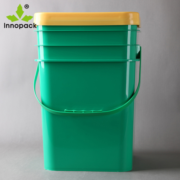 Food Grade Square Plastic Bucket 5 Gallon 20 Litre With Lid And Handle